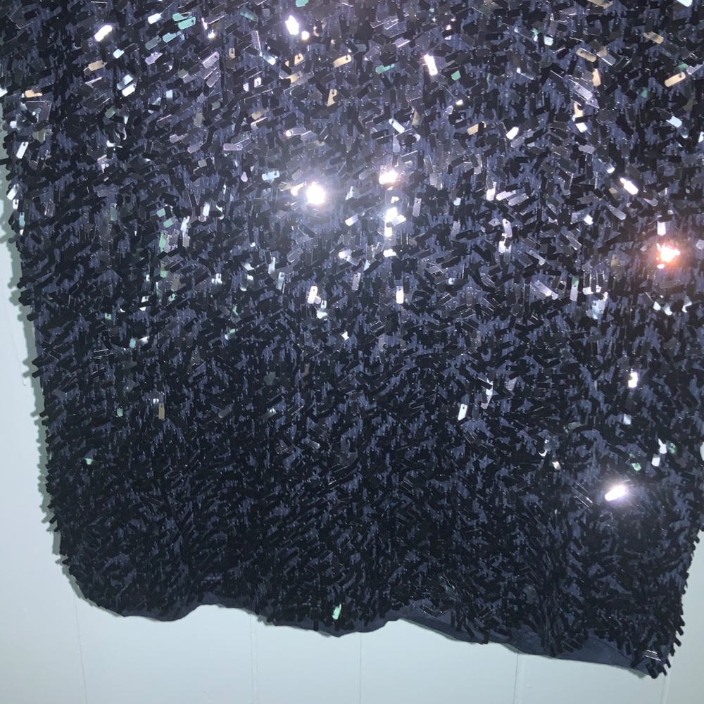 J. Crew Collection Sequin Sleeveless Shell Top Bl… - image 2